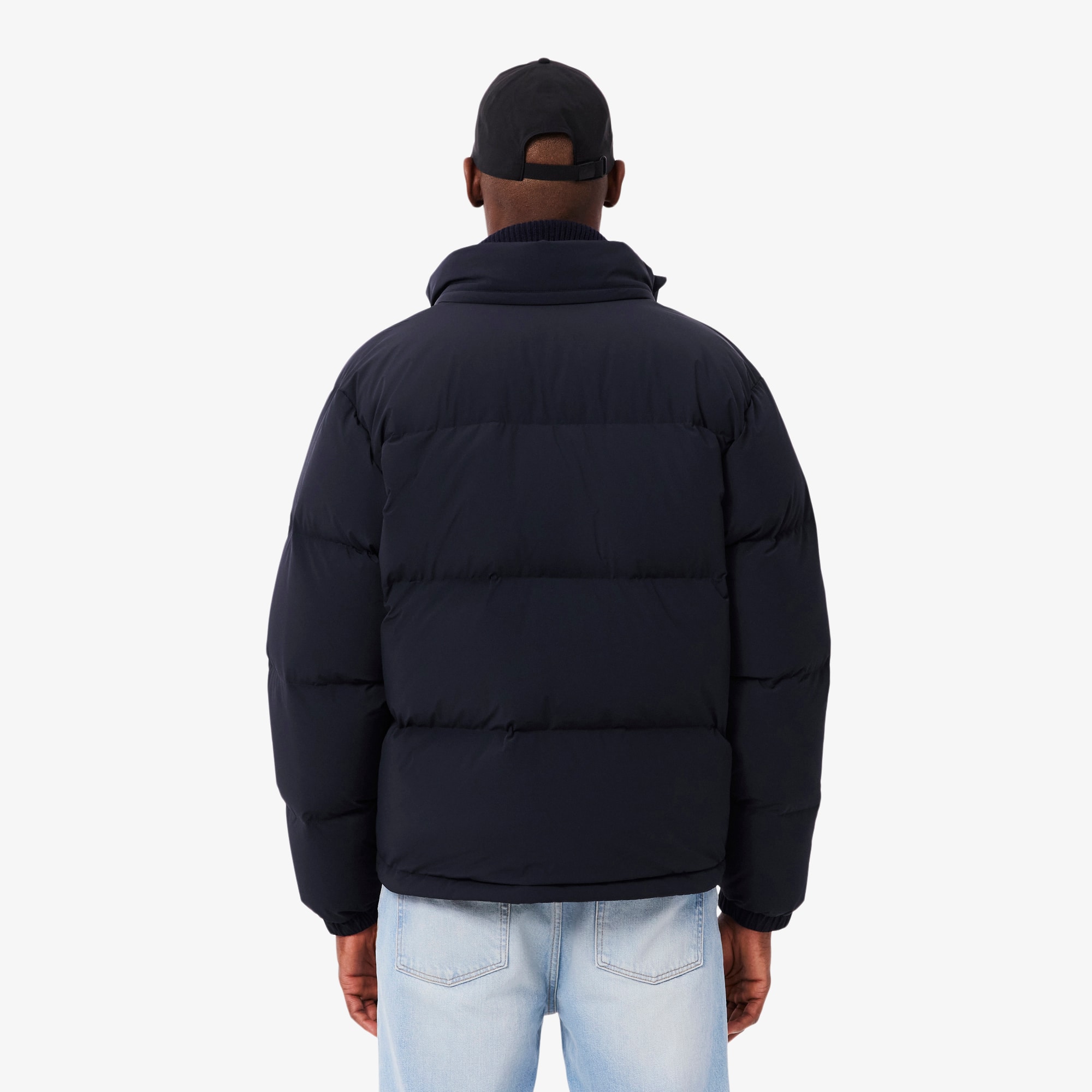 Thumbnail - Lacoste Wasserabweisende Daunenjacke mit Kapuze - Navy Blau Size 48 - S-M