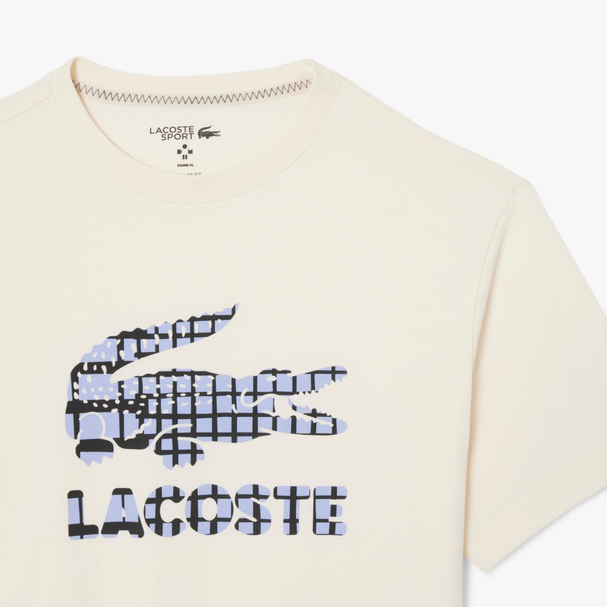 Thumbnail - Lacoste T-Shirt Lacoste Tennis x Daniil Medvedev - Creme Size XXL