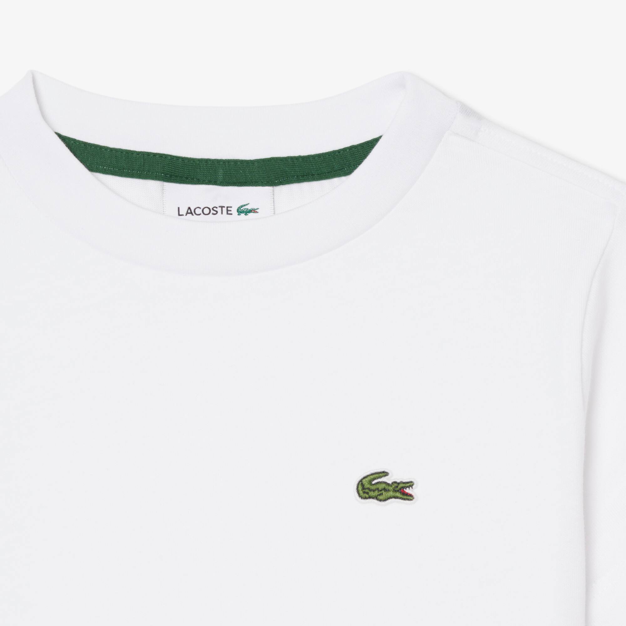 Thumbnail - Lacoste Unisex T-Shirt aus Baumwolle - Weiß Size 6 - 6A