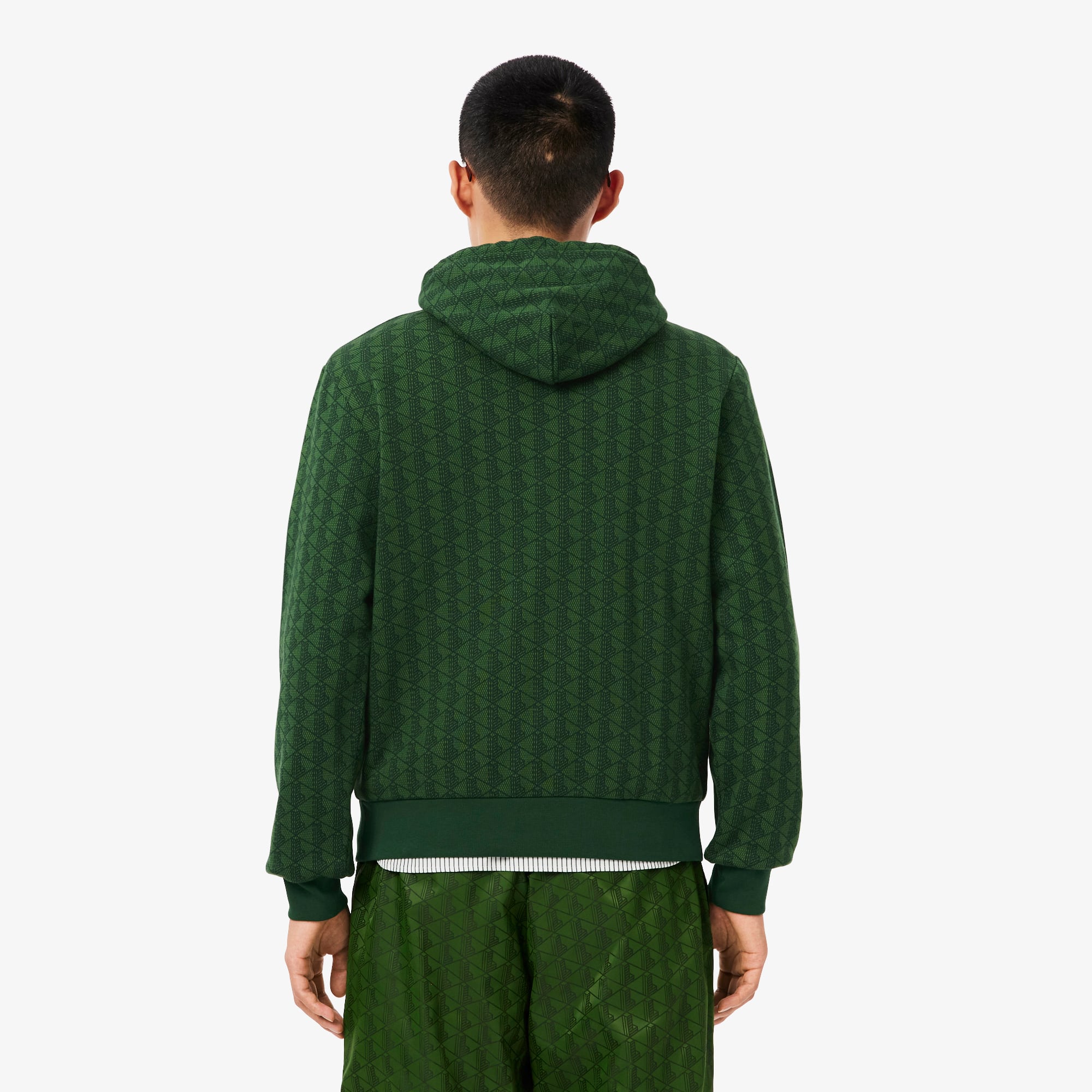 Thumbnail - Lacoste Hoodie aus Fleece mit Monogramm - Grün Size M