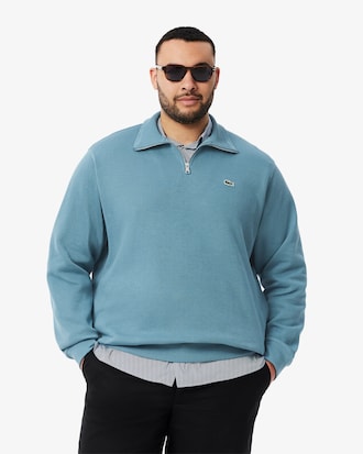 Sweatshirt aus Interlock mit hohem Kragen und Reißverschluss