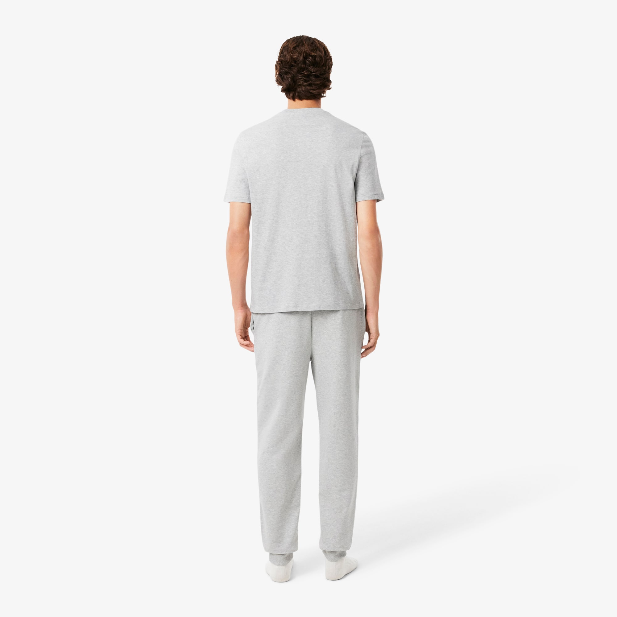 Thumbnail - Lacoste Loungewear-Jogginghose aus Fleece - Heidekraut Grau / Weiß Size 6 - XL