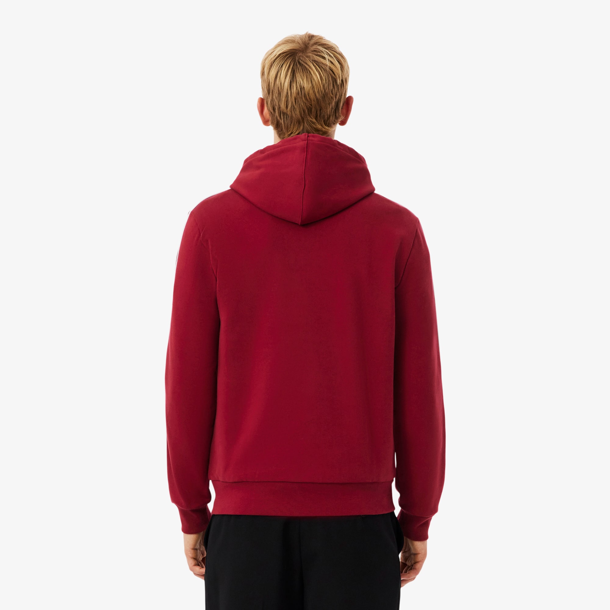 Thumbnail - Lacoste Classic Fit-Sweatshirt mit Logo-Streifen - Burgunder Size M