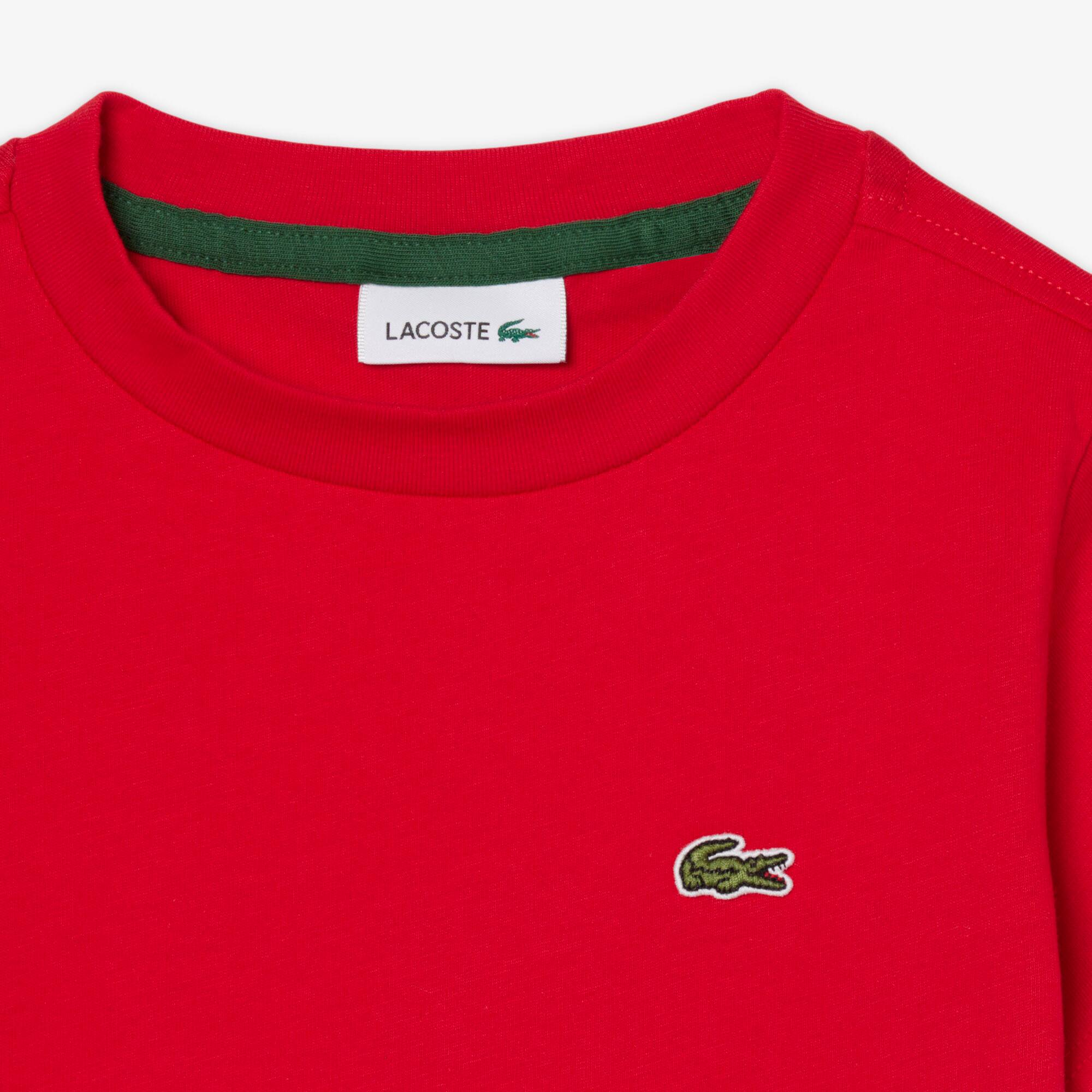 Thumbnail - Lacoste Unisex T-Shirt aus Baumwolle - Rot Size 3 - 3A