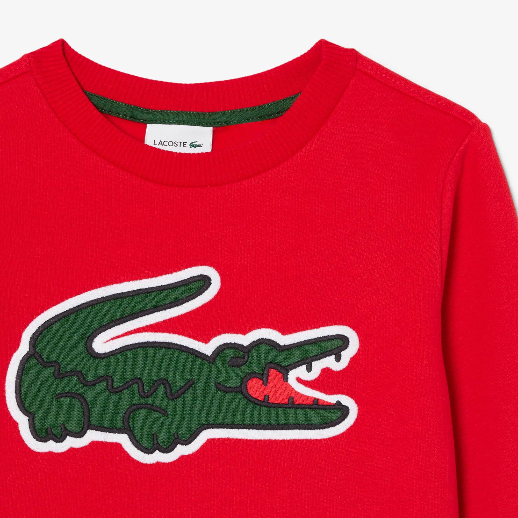Thumbnail - Lacoste Sweatshirt aus Fleece mit Print - Rot Size 11 - 14A
