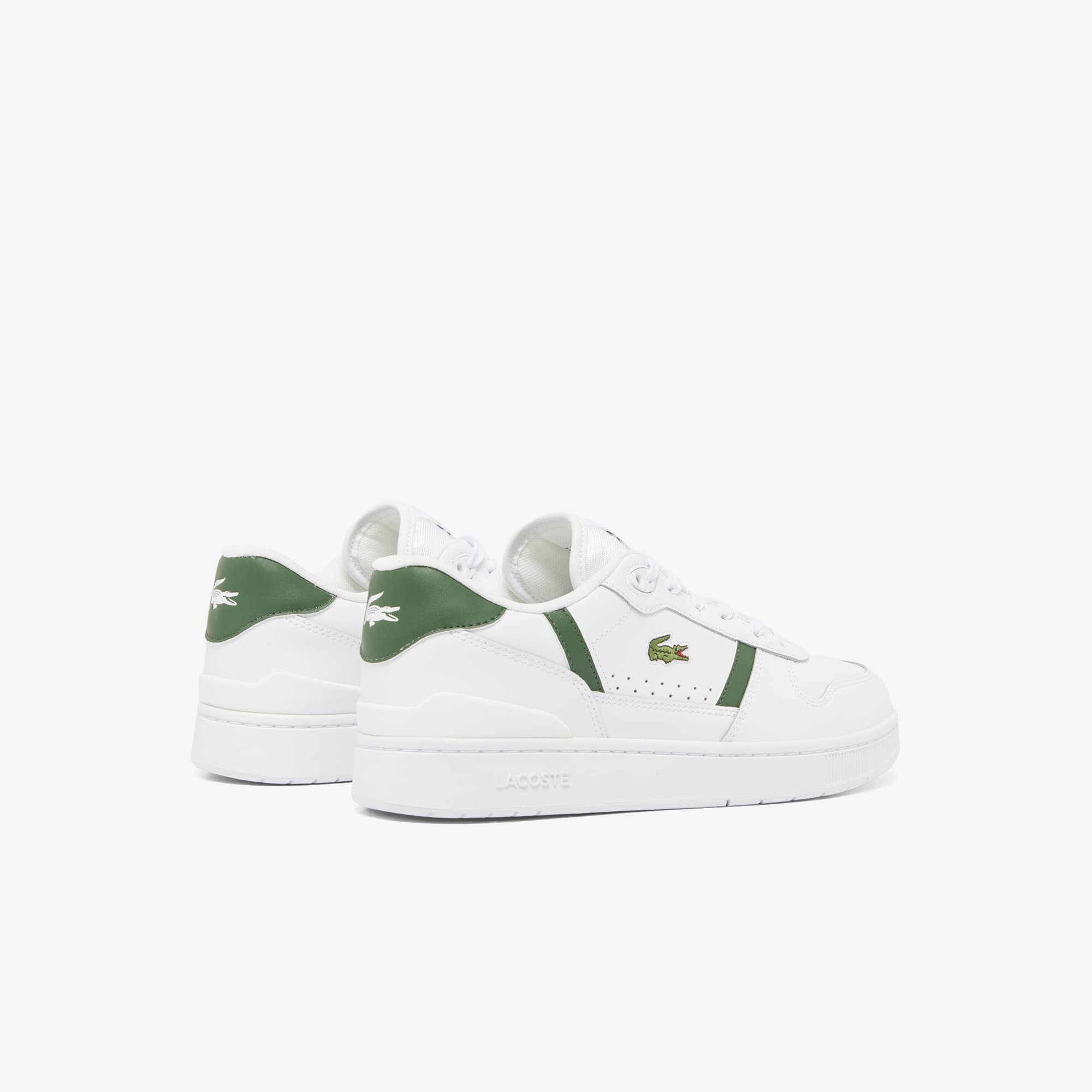 Thumbnail - Lacoste Herren-Sneakers T-Clip Set aus Leder - WHITE/DARK GREEN Size 40.5