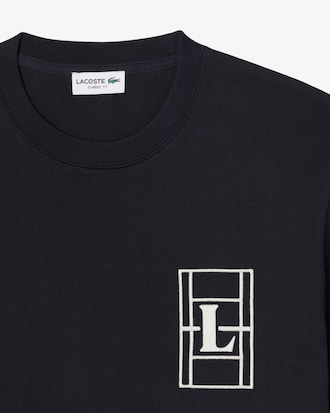 T-Shirt aus schwerem Jersey mit Stickerei