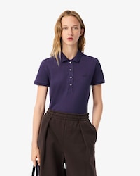 Slim Fit Damen LACOSTE Poloshirt aus Stretch-Baumwoll-Piqu&eacute;