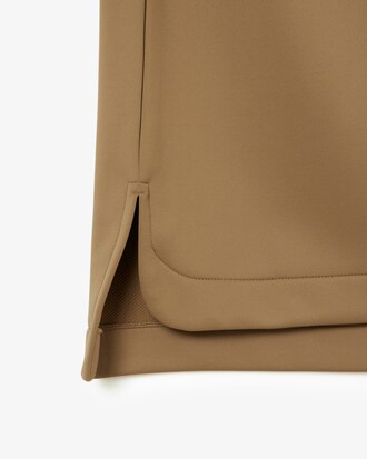 &Uuml;bergro&szlig;es Polohemd Runway aus Satin mit Badge-Akzent