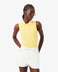 &Auml;rmelloses, dehnbares Slim Fit-Polohemd L.12.D