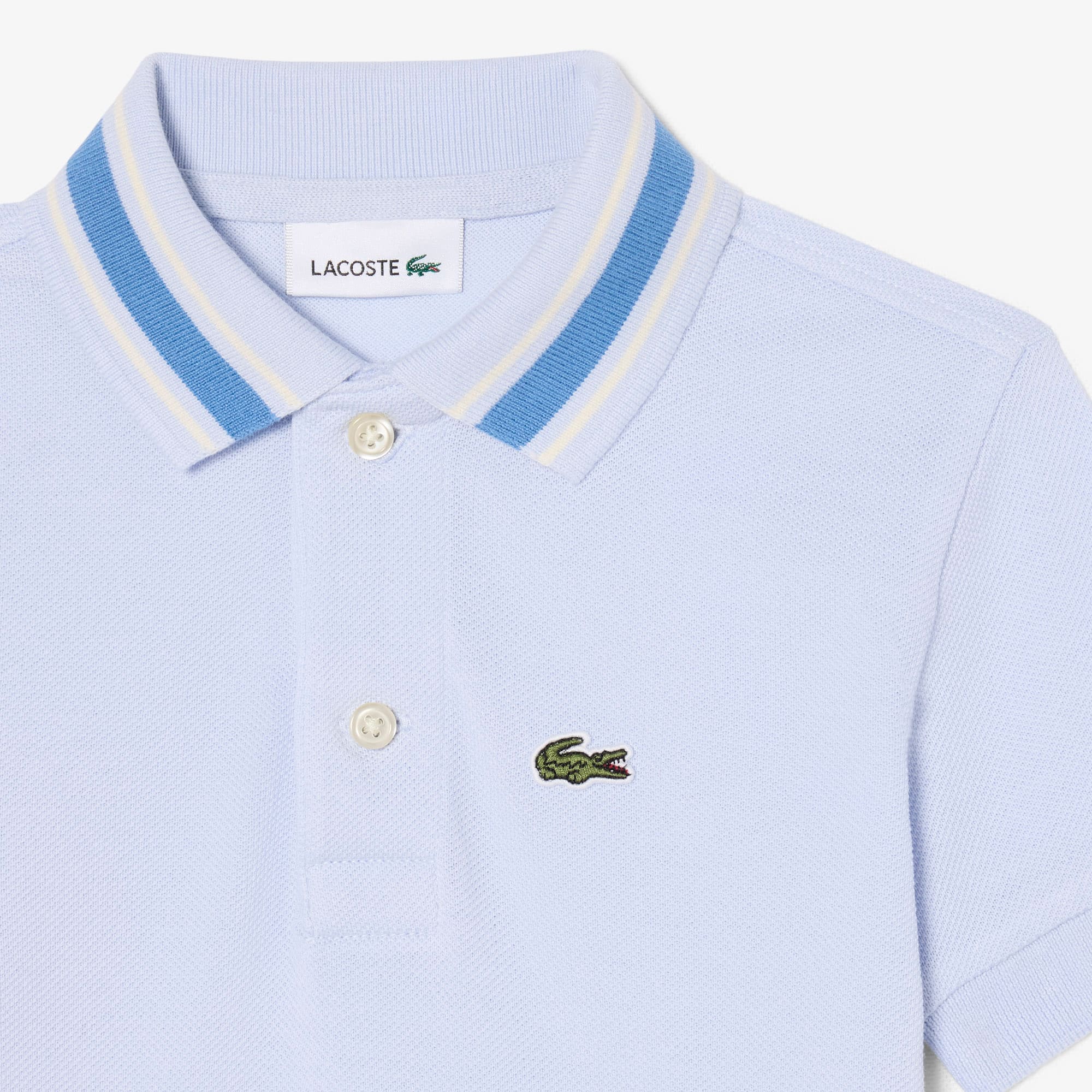 Thumbnail - Lacoste Polohemd aus Petit Piqué - Hellblau Size 6 - 6A