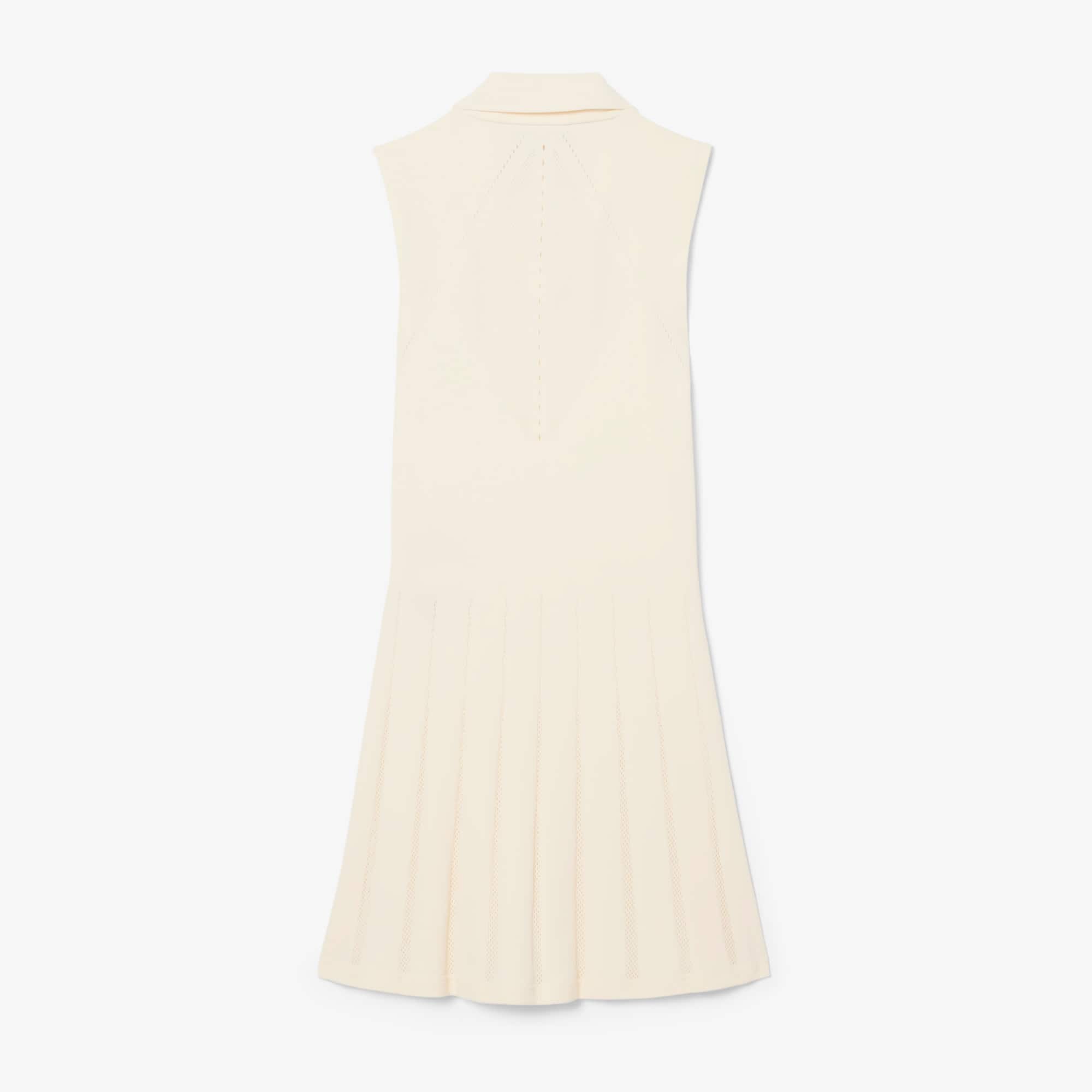 Thumbnail - Lacoste Stretch-Tenniskleid mit Shorts - Weiß / Khaki Grün Size 4 - 42/44