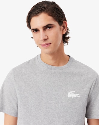 Loungewear-T-Shirt aus Baumwolle mit Krokodil-Druck