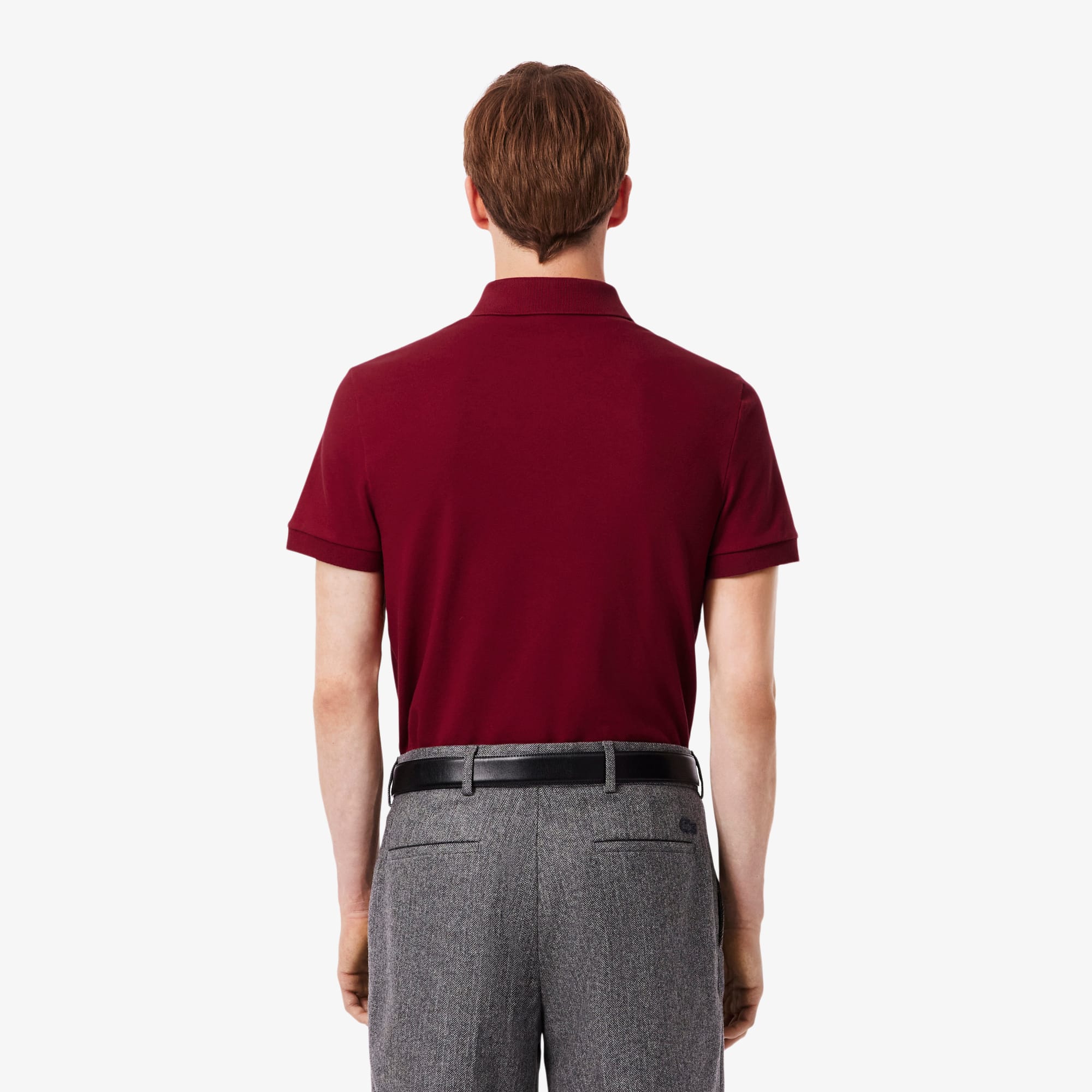 Thumbnail - Lacoste Regular Fit-Polohemd Paris aus Stretch-Piqué - Burgunder Size 5XL
