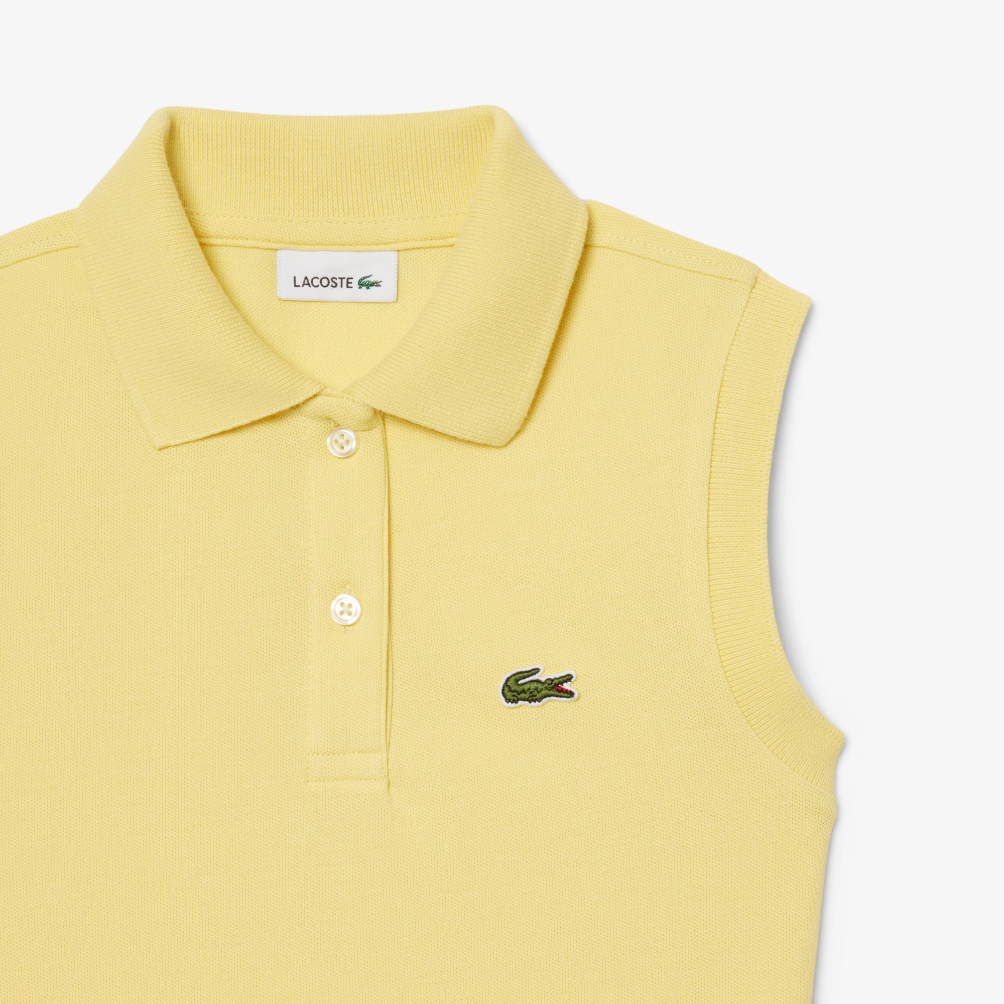 Thumbnail - Lacoste Ärmelloses Kleid aus Stretch-Piqué - Gelb Size 11 - 14A