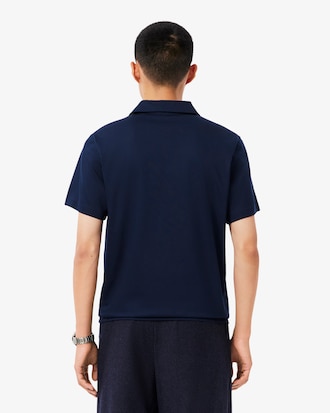 Classic Fit-Polohemd Paris mit offenem Ausschnitt und Stickerei