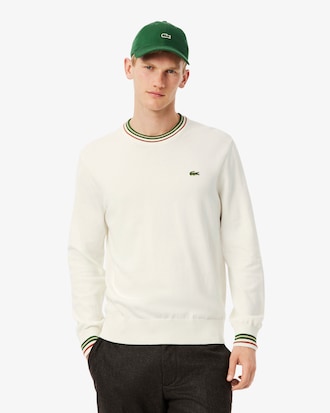 Gestreifter Pullover aus Baumwollstrick