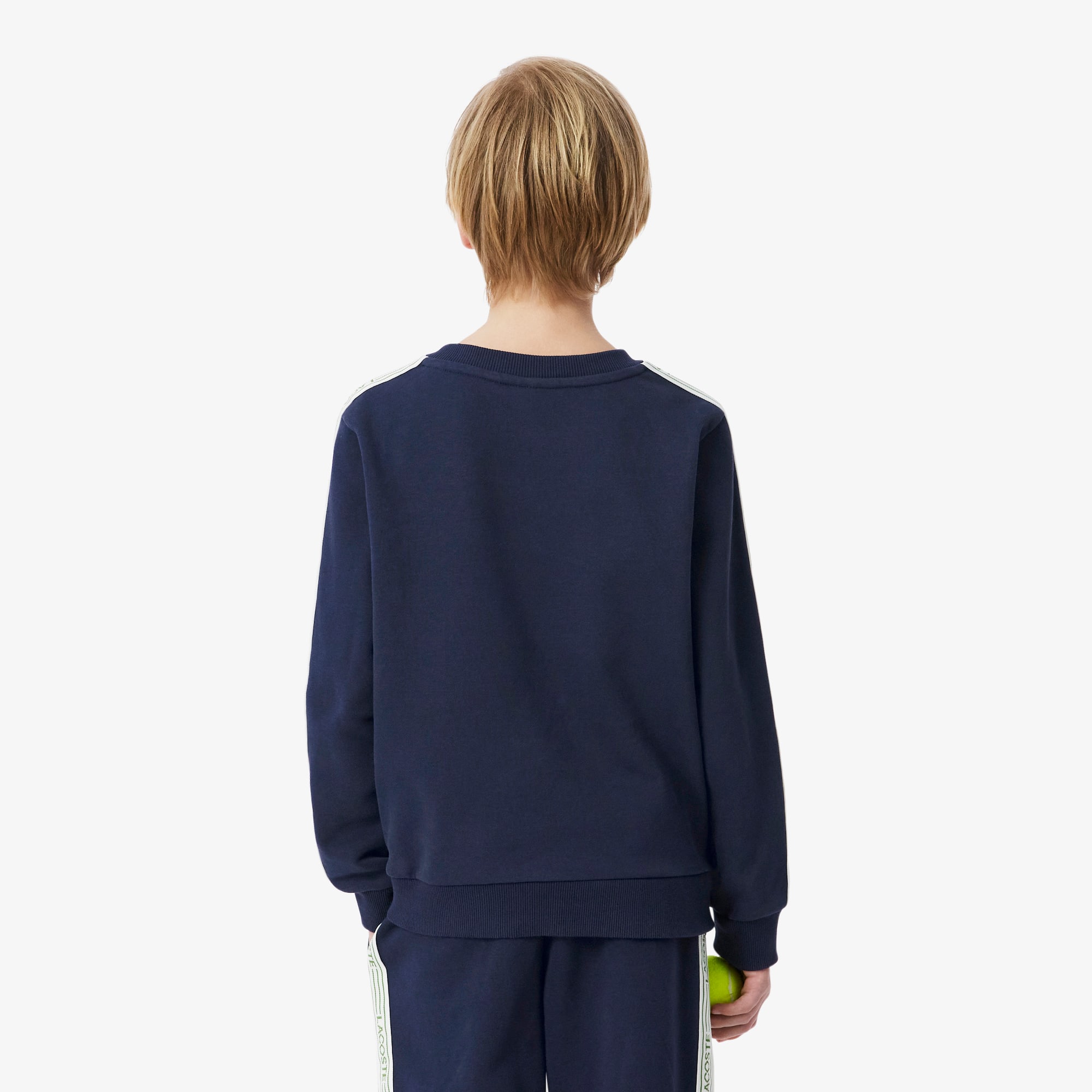 Thumbnail - Lacoste Sweatshirt aus Baumwolle mit Logostreifen - Navy Blau Size 10 - 12A