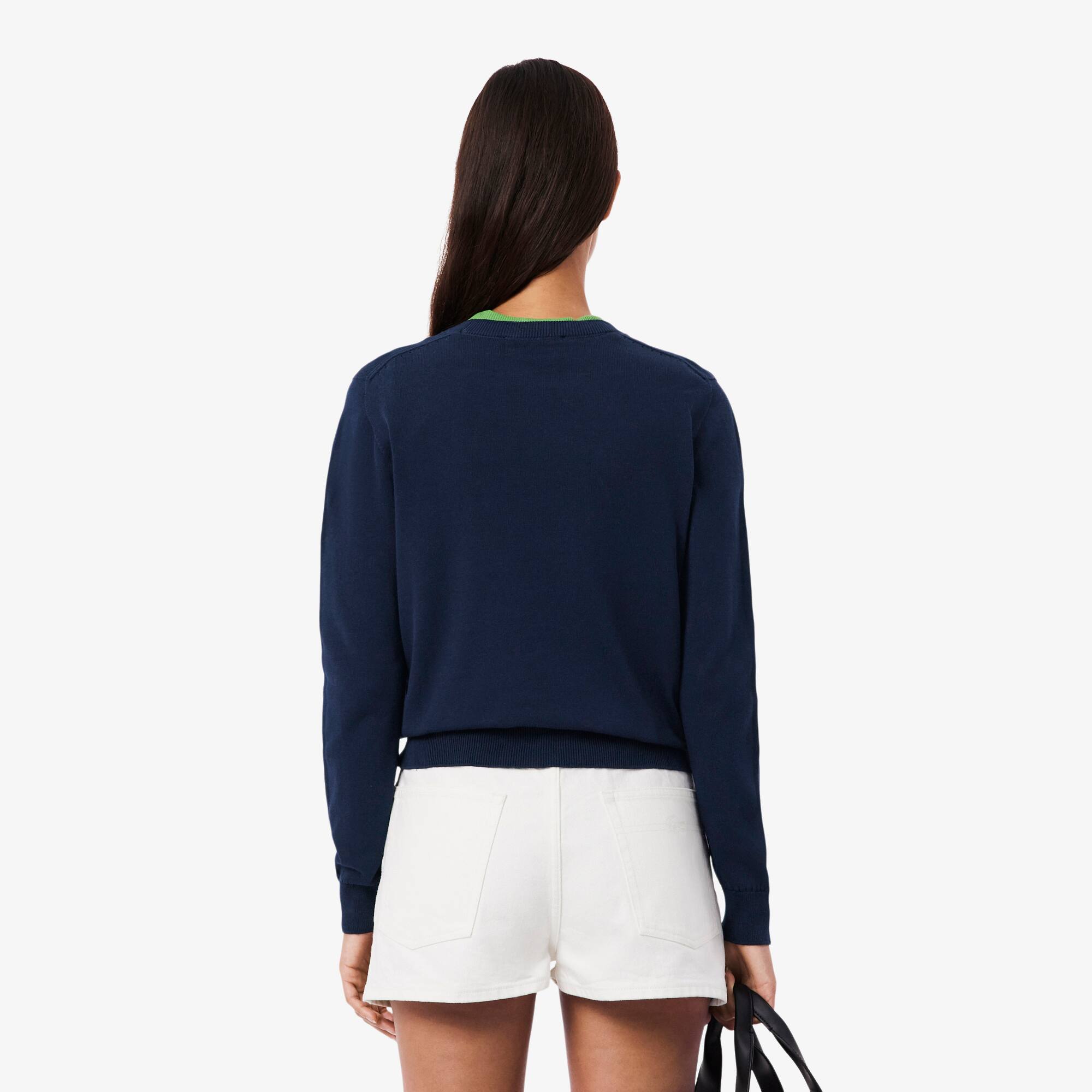 Thumbnail - Lacoste Pullover aus 3D-Strick mit Rundhalsausschnitt - Navy Blau Size 38