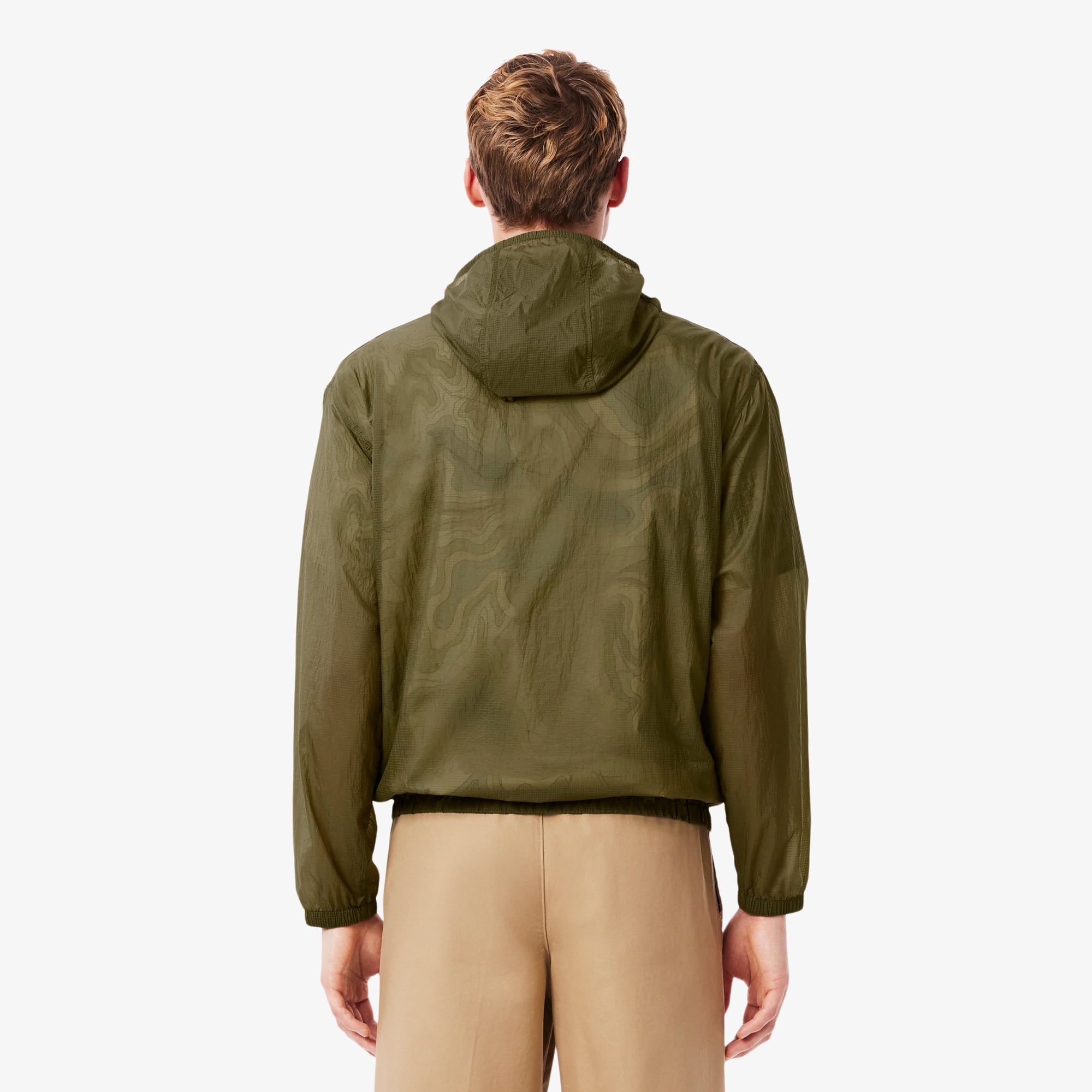 Thumbnail - Lacoste Komprimierbare Jacke aus wasserabweisendem Nylon - Khaki Grün Size 56 - L-XL
