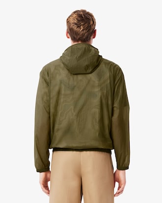 Komprimierbare Jacke aus wasserabweisendem Nylon