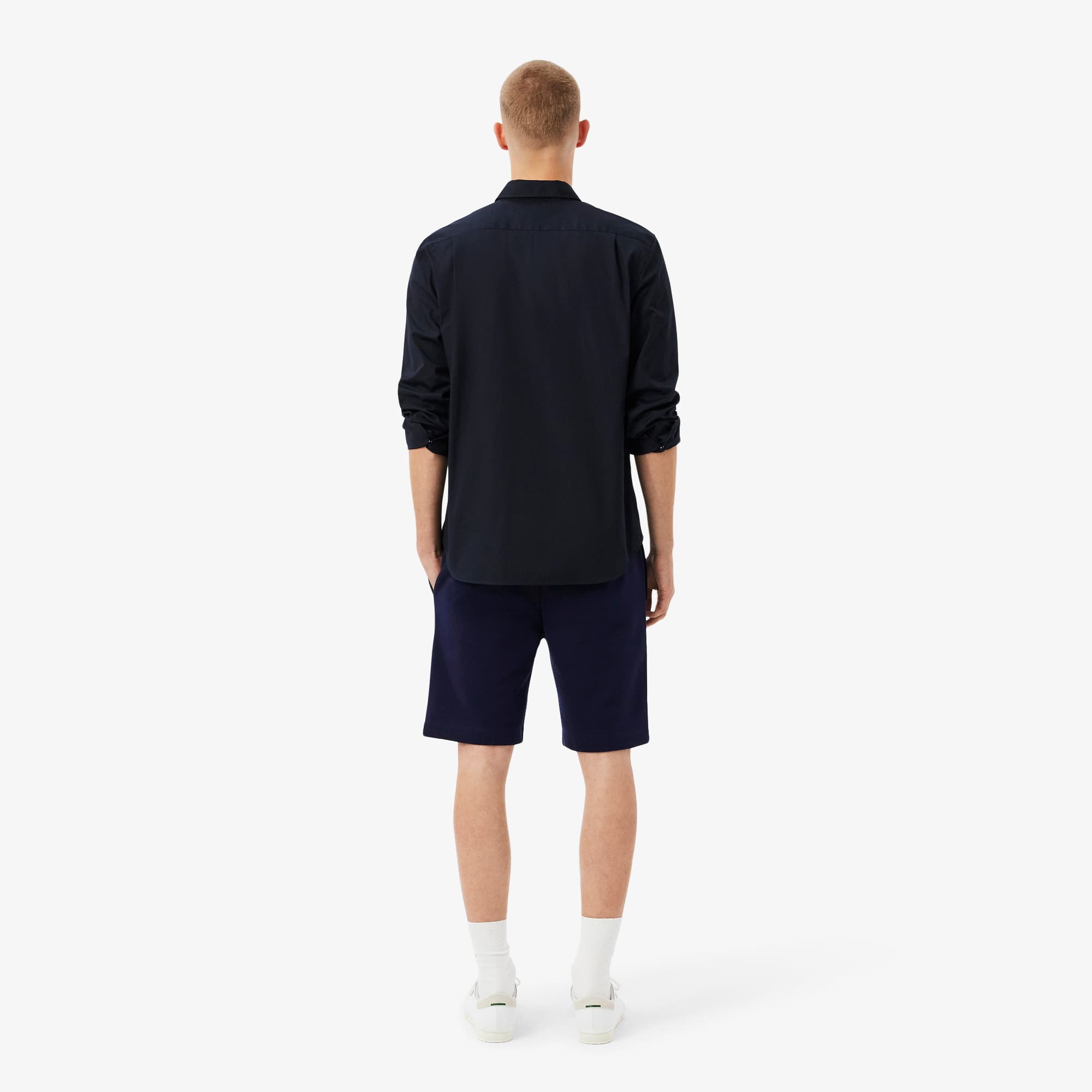 Thumbnail - Lacoste Regular Fit-Shorts aus Fleece - Navy Blau Size L