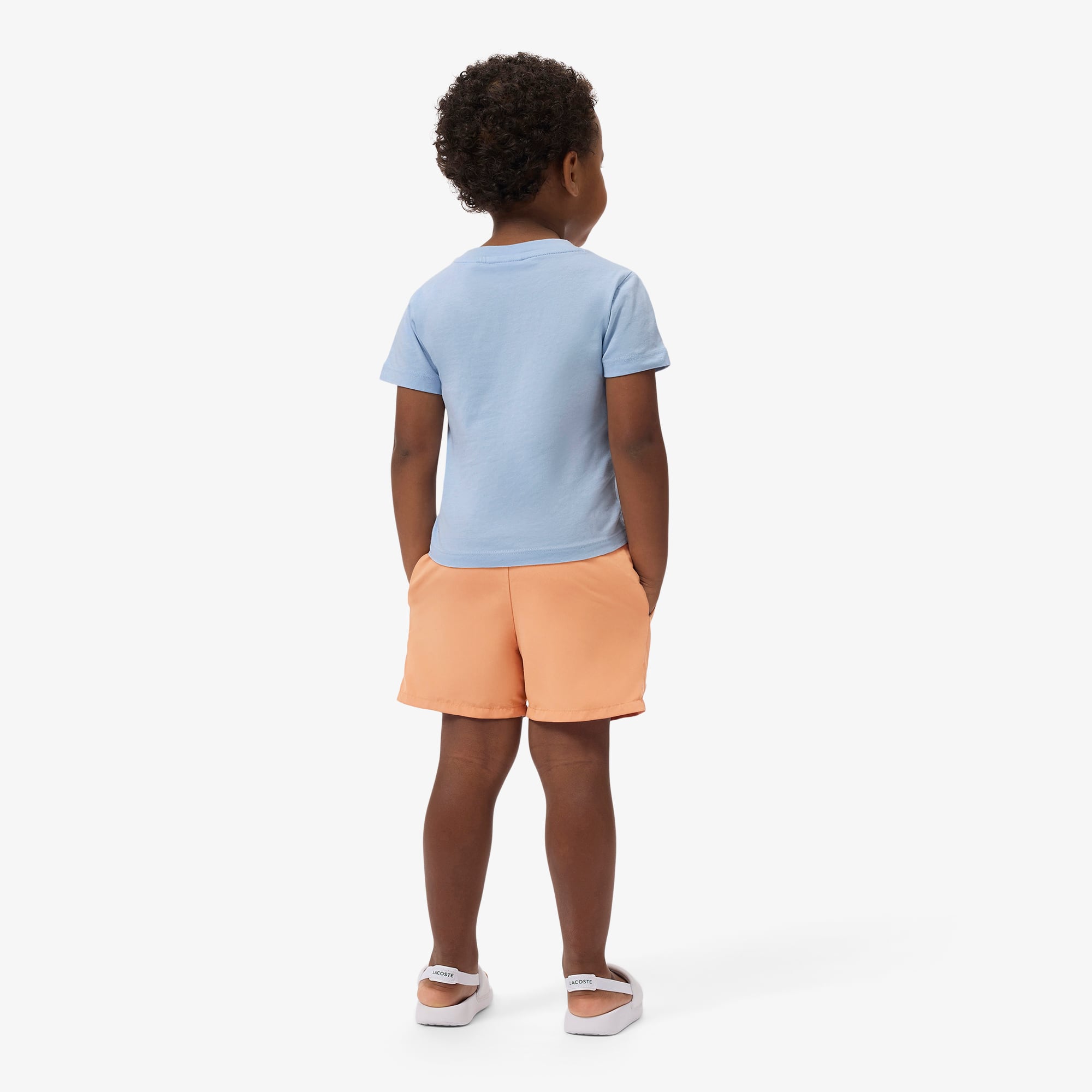 Thumbnail - Lacoste Einfarbige Badehose mit Futter - Orange Size 3 - 3A