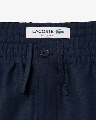 Regular Fit-Hose aus Leinen-Twill