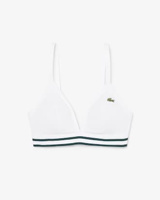 Triangle-Bralette aus Baumwoll-Rippstrick