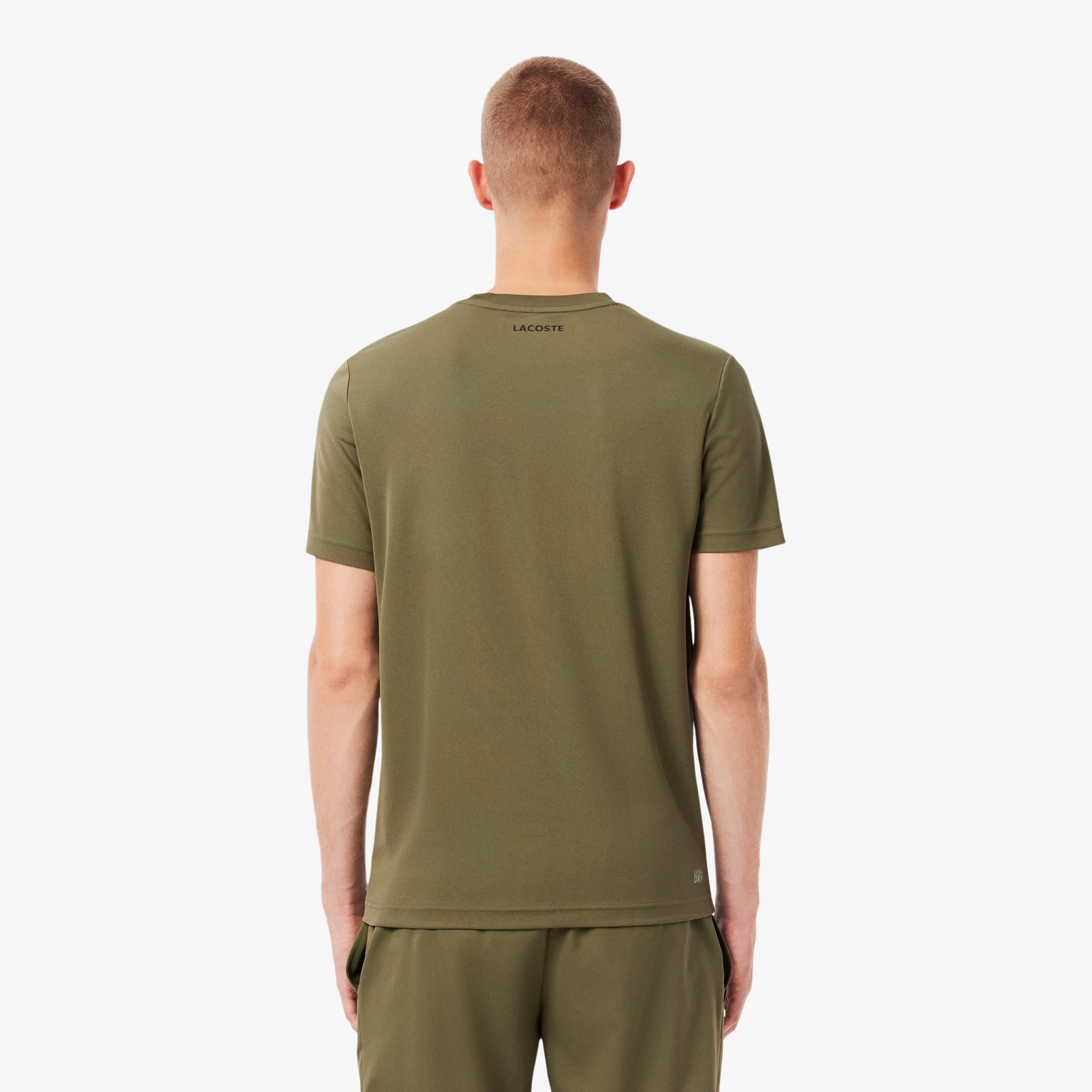 Thumbnail - Lacoste Tennis-T-Shirt mit Print und Ultra-Dry-Technologie - Khaki Grün Size L