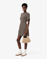 Gestreiftes T-Shirt-Kleid aus Baumwolle