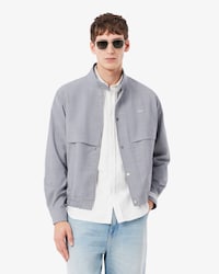 Harrington-Jacke aus Twill-Wollmischgewebe