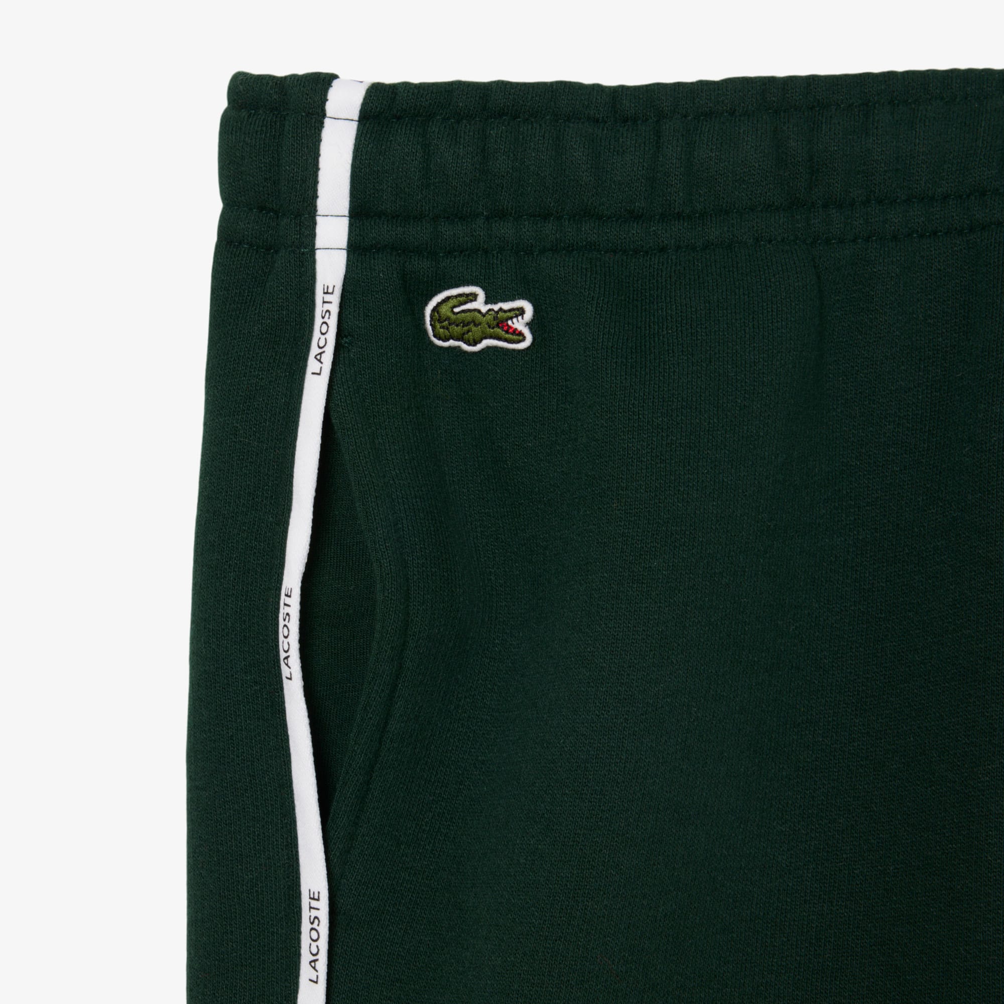 Thumbnail - Lacoste Trainingshose aus Fleece mit Streifendetails - Sinople Grün Size 9 - 10A