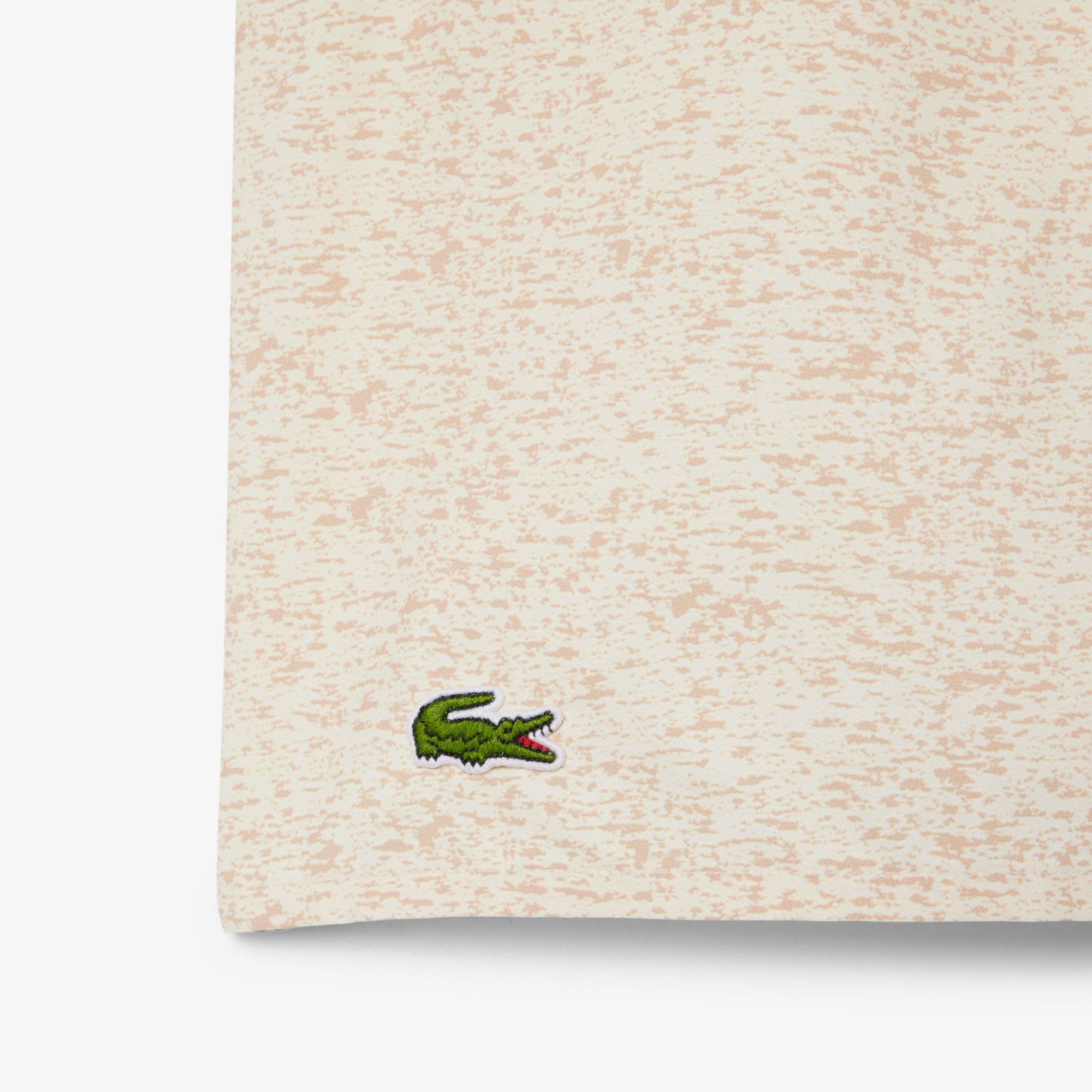 Thumbnail - Lacoste Halblange Badehose mit Print - Beige Size L