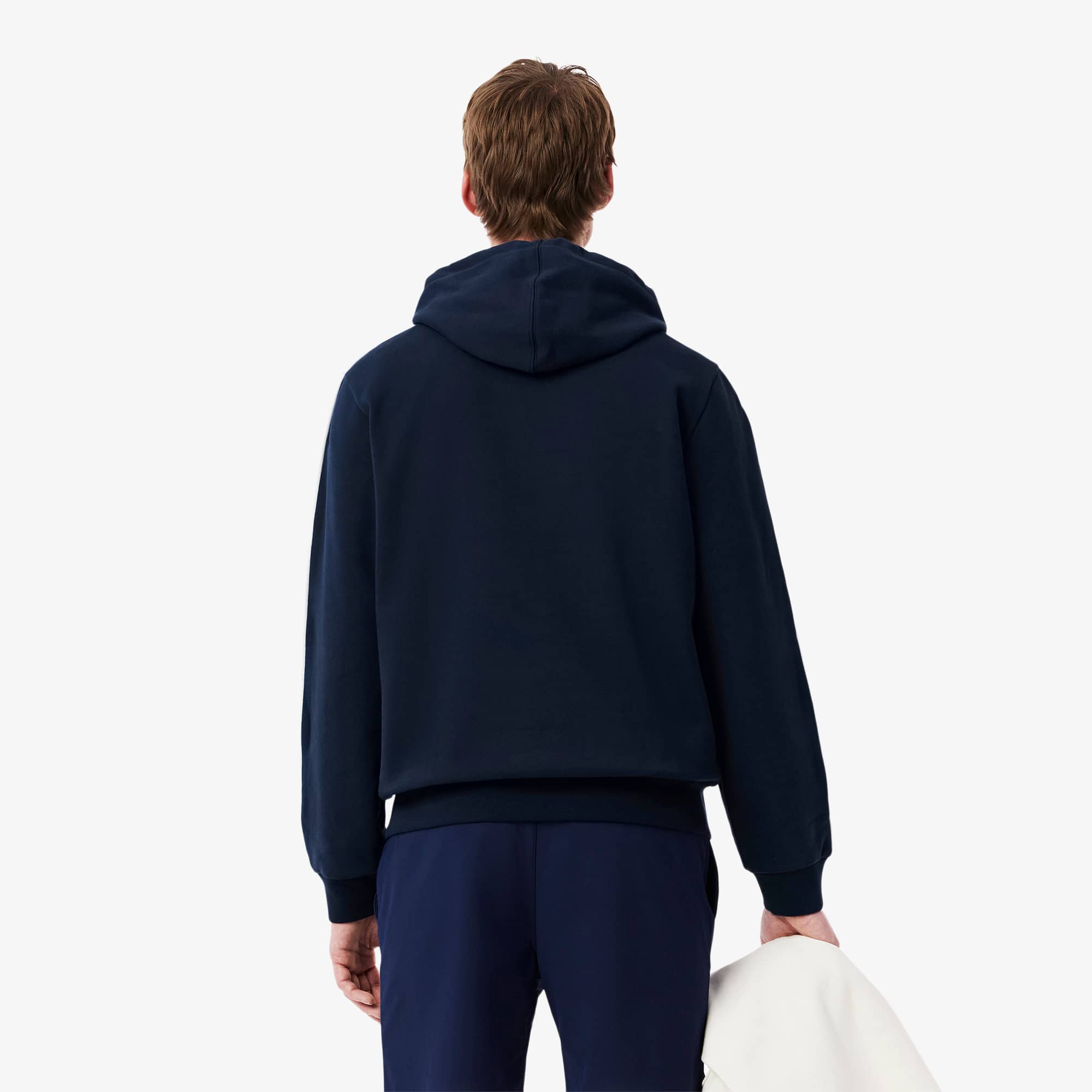 Thumbnail - Lacoste Classic Fit-Sweatshirt mit Logo-Streifen - Navy Blau Size M