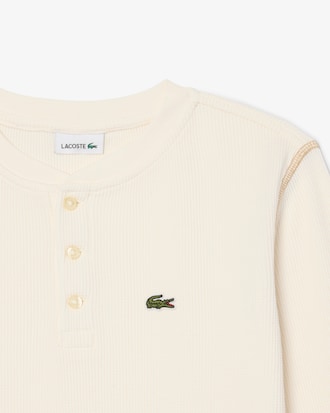 Henley-T-Shirt aus Waffelstrick