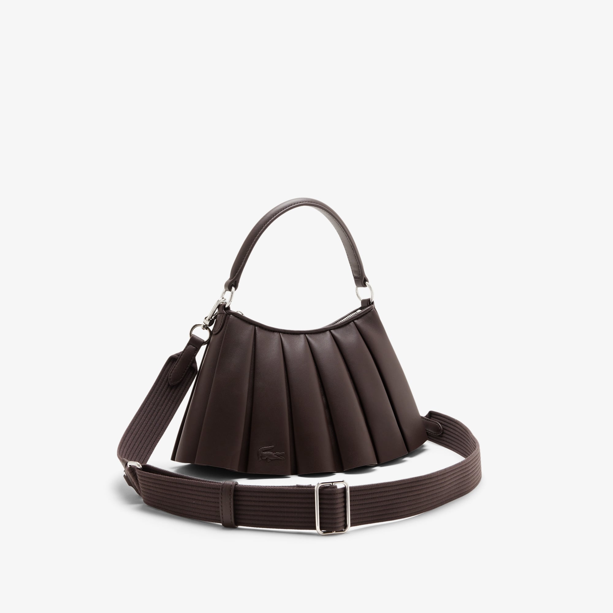 Thumbnail - Lacoste Kleine Runway Lenglen Tasche aus Leder - COFFEE BEAN Size One Size