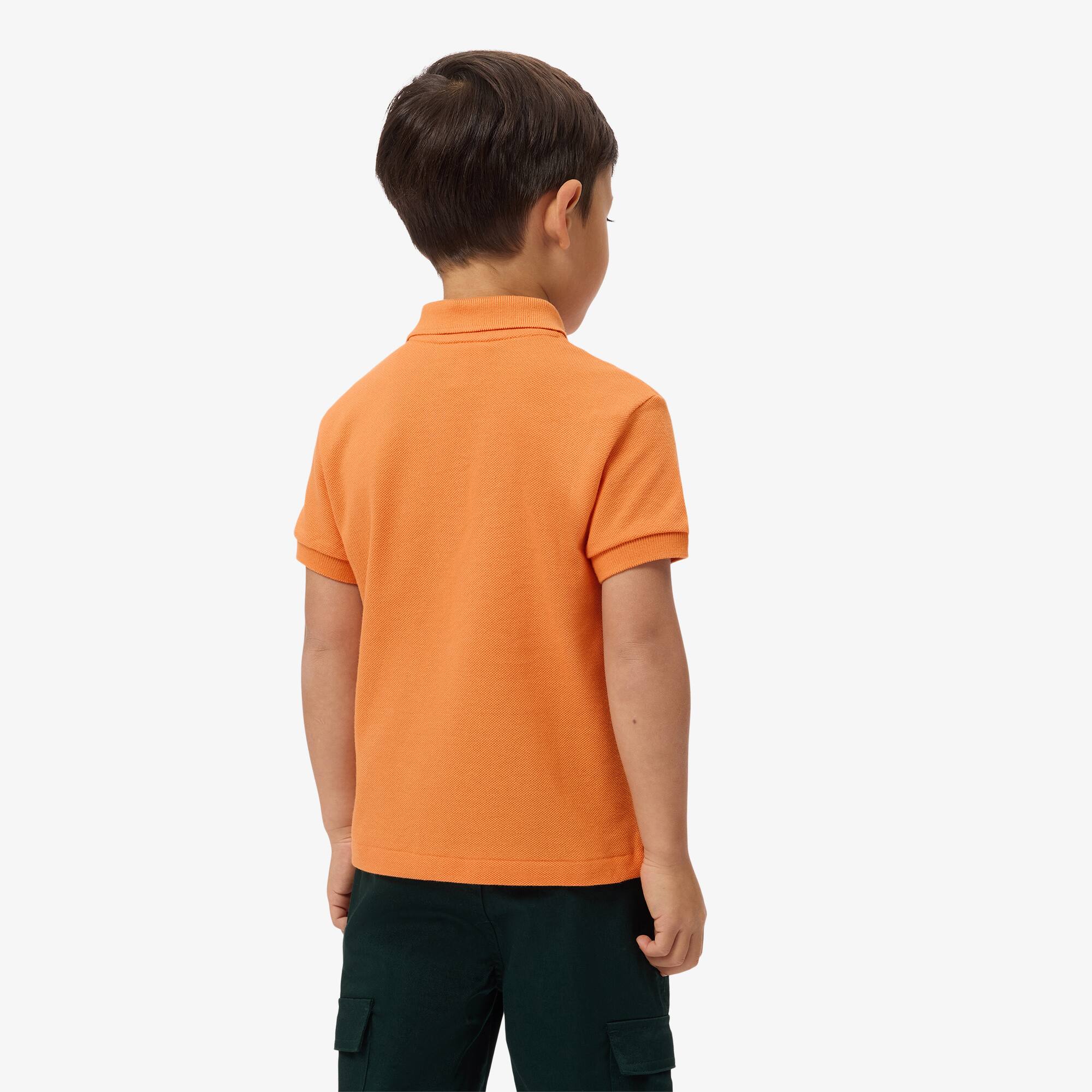 Thumbnail - Lacoste Polohemd aus Petit Piqué - Orange Size 4 - 4A