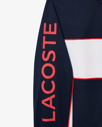 Sport-Sweatshirt mit Branding-Print und Reißverschluss