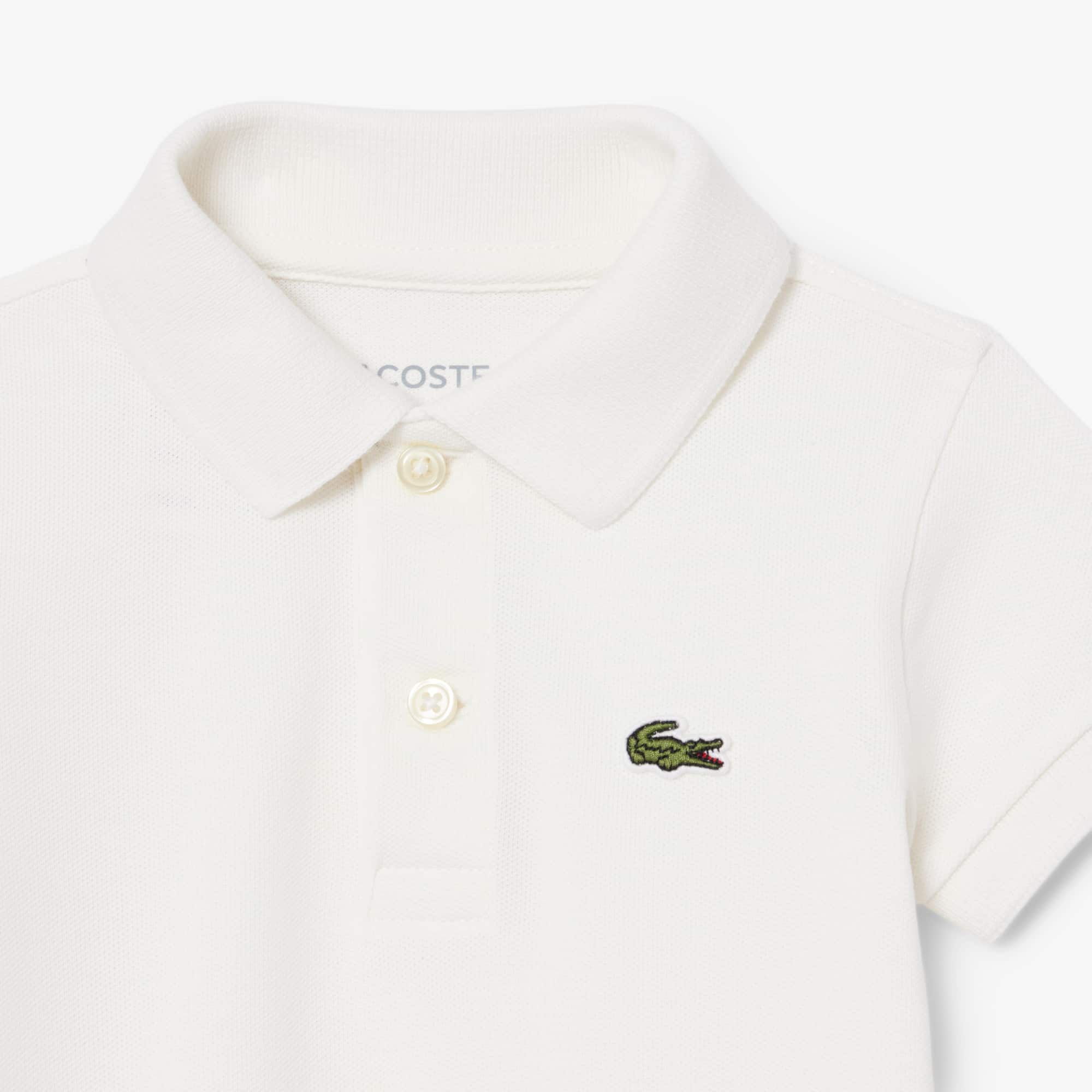 Thumbnail - Lacoste Strampler aus Stretch-Piqué für Neugeborene - Weiß Size 7 - 24M
