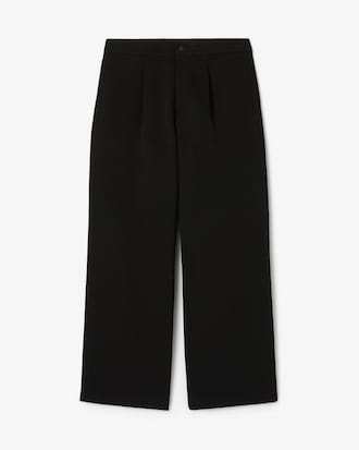 Loose Fit-Hose aus Piqué mit Falten