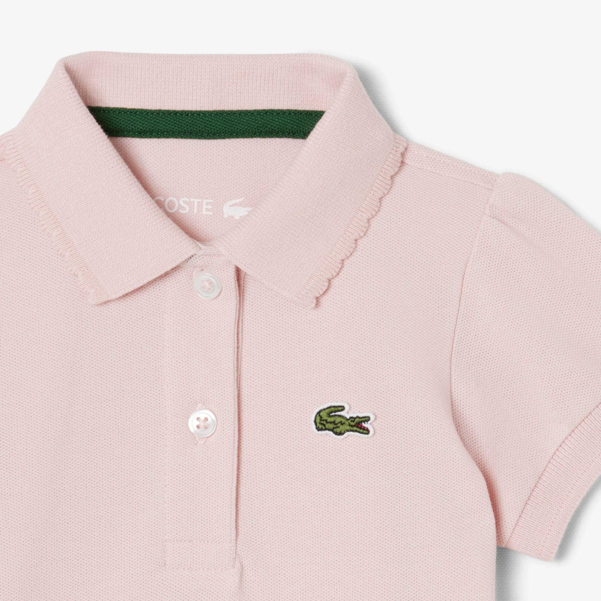 Thumbnail - Lacoste Baby-Body aus Petit Piqué - Hellrosa Size 3 - 6M
