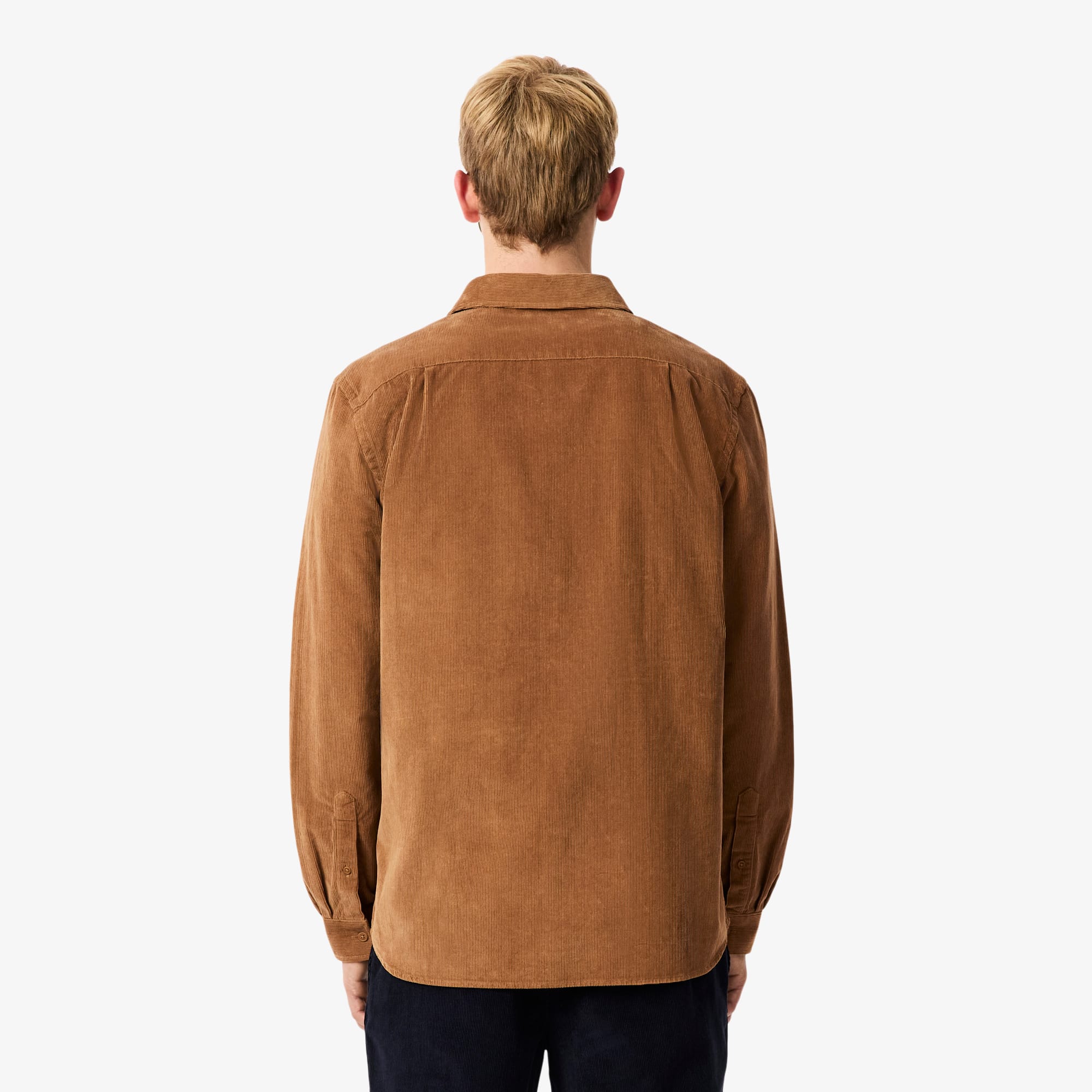 Thumbnail - Lacoste Regular Fit-Hemd aus Velours - Braun Size 45