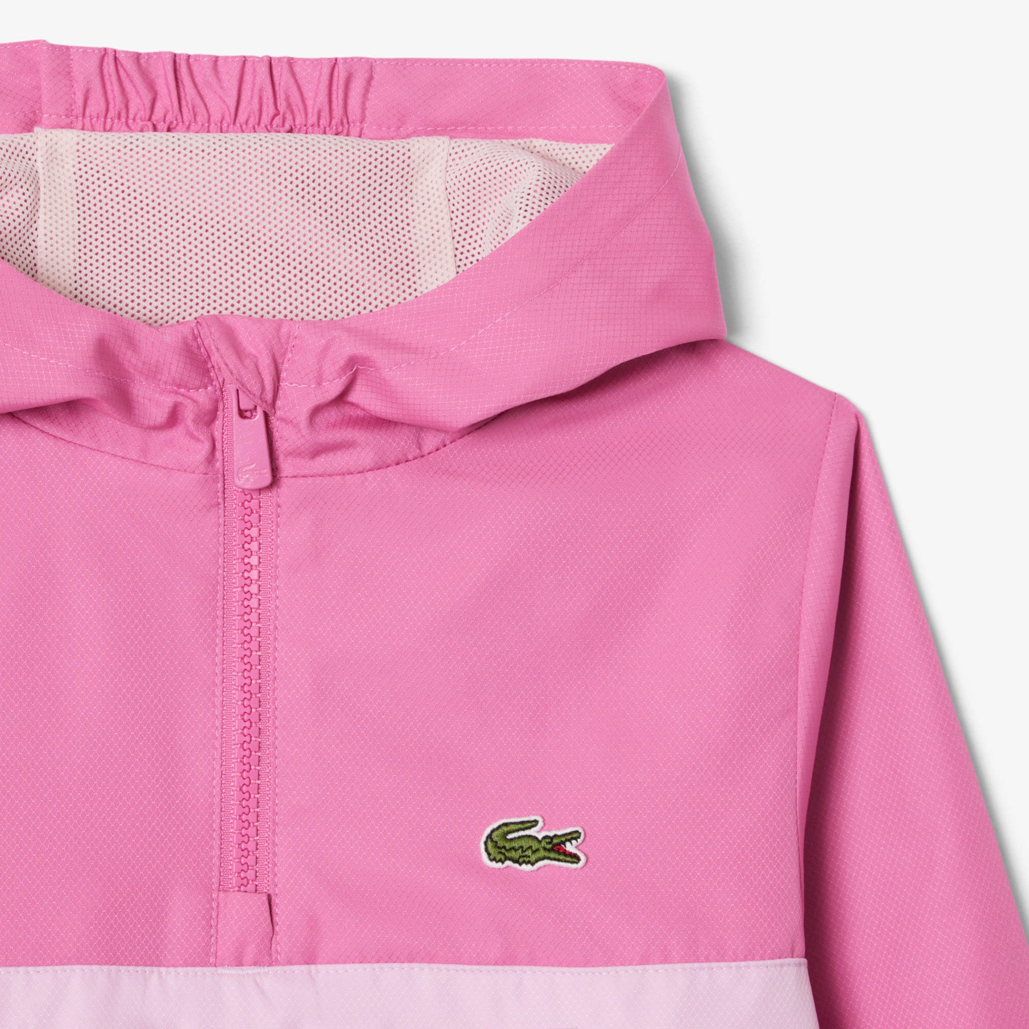 Thumbnail - Lacoste Windjacke aus Diamant-Taft mit Kapuze - Rose Size 3 - 3A