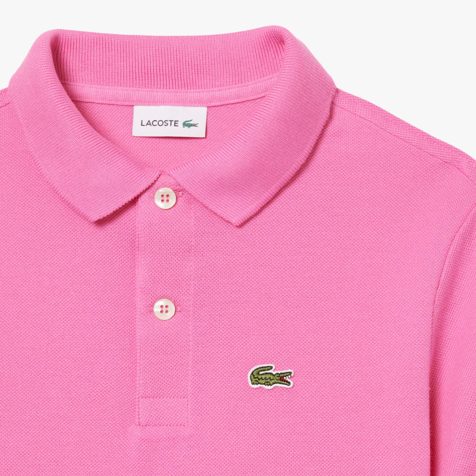 Thumbnail - Lacoste Polohemd aus Petit Piqué - Rose Size 11 - 14A
