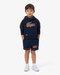 Gestreifte Sportshorts aus Frottee