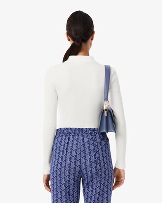 Slim Fit-Polohemd L.12.D aus gerippter Baumwolle