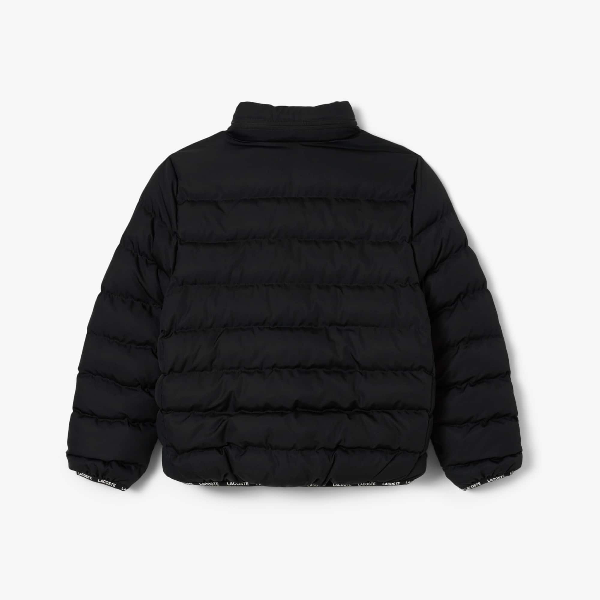 Thumbnail - Lacoste Puffer-Jacke aus Diamant-Taft mit Kapuze - Schwarz Size 9 - 10A
