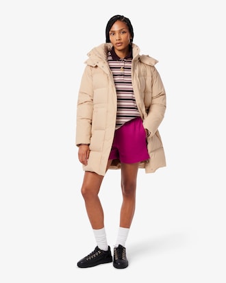 Mittellange, wasserabweisende Daunenjacke