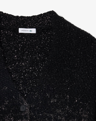Cardigan aus Jacquard mit Metallic-Ombr&eacute;-Effekt
